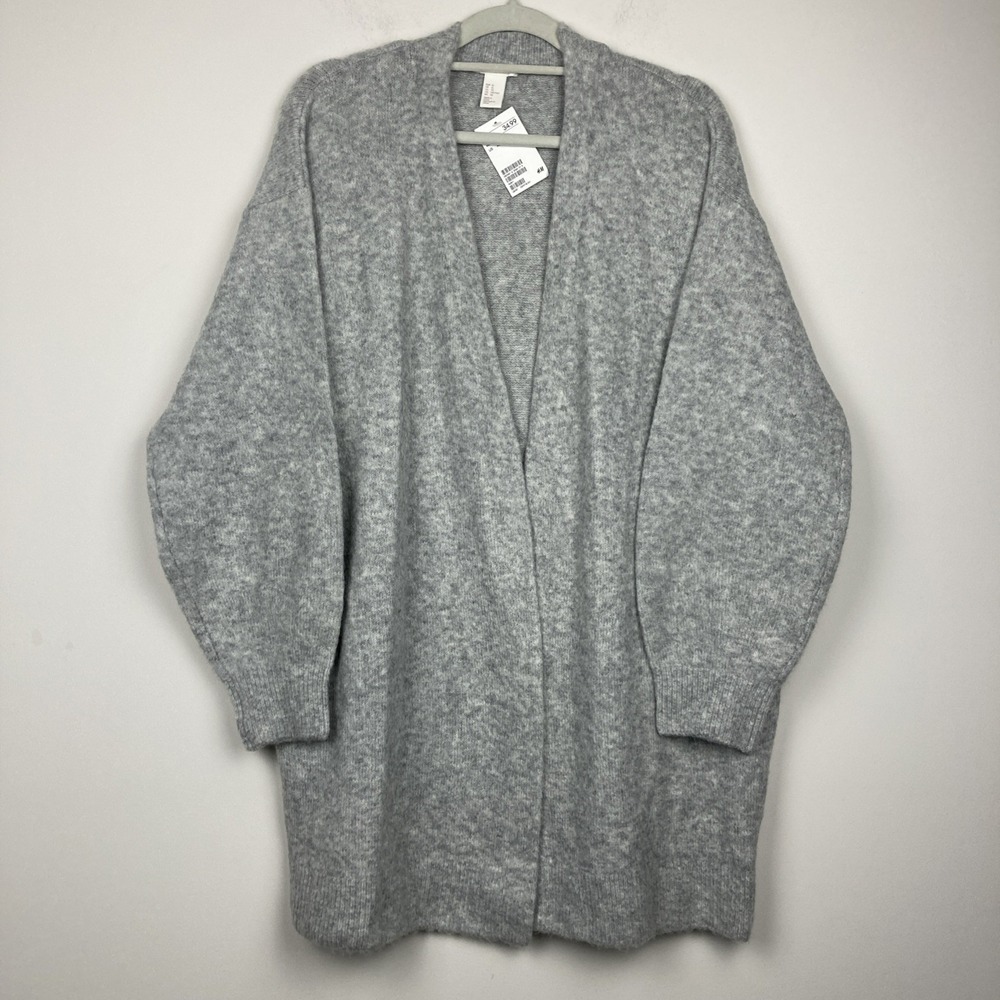 H&M  Knit Cardigan Sweater‎ Size XL Boho Winter Grey